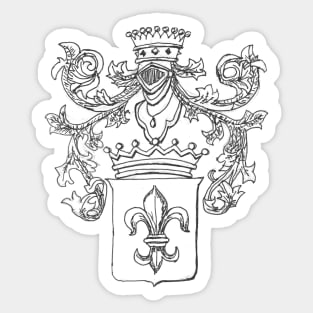 Fantasy coat of arms black Sticker